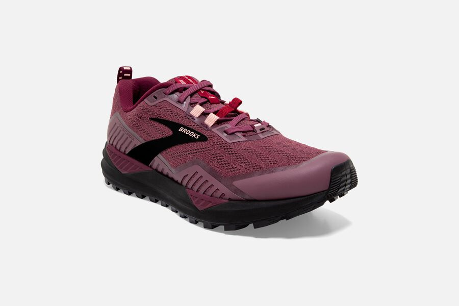 Cascadia 15 Trail Brooks Running Shoes NZ Womens - Burgundy - FEBKWP-275